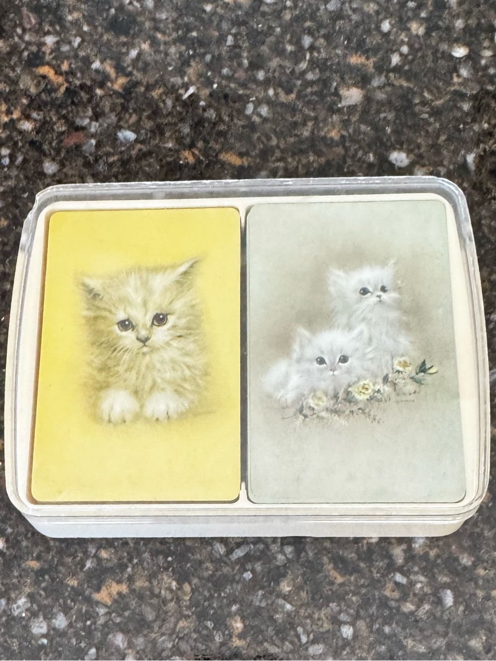 Vintage 1950’s 2 Complete Kitten Card Decks - Duratone Playing Cards